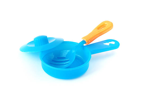 istock plastic toy pan with handle and spade of frying pan 495571557
