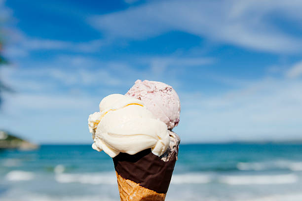 istock Large Ice Cream Cone at the seaside 495575984