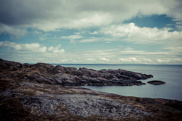 lofoten norway flat rocky coast, seaview