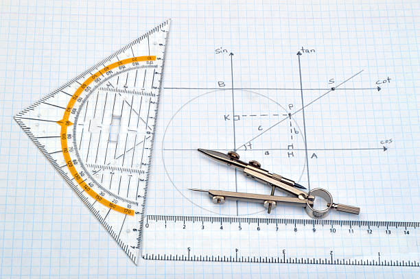 matemática - geometry mathematics drawing compass mathematical symbol imagens e fotografias de stock