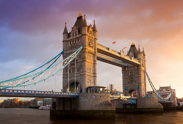 istock Tower Bridge at sunset sunrise night twilight London, England, UK 495584875