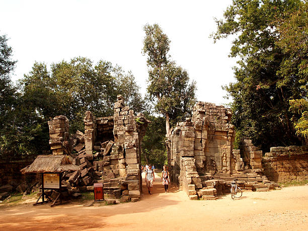 istock Khmer architecture Bayon temple ,  Angkor Thom , Siem Reap, Camb 495585691