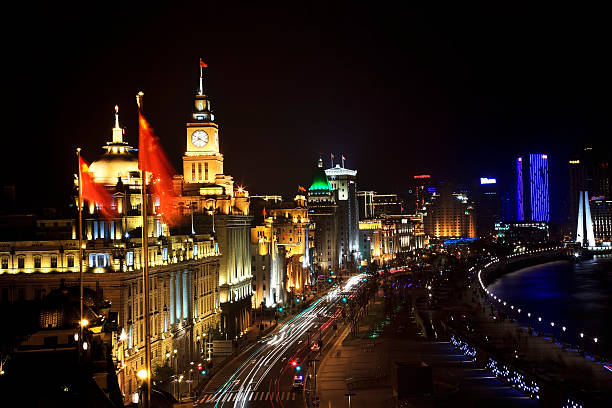 istock Shanghai Bund at Night With Cars 495586113