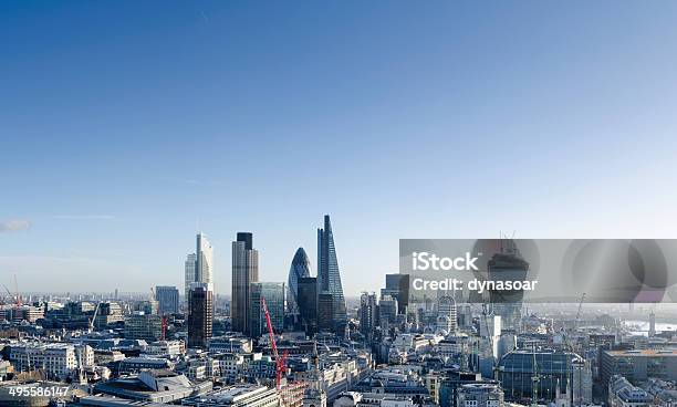 City Of London Skyscrapers Stock Photo - Download Image Now - London - England, Cityscape, Canary Wharf