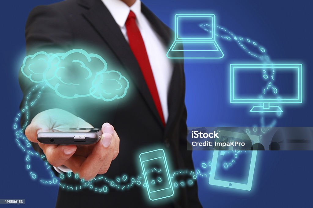 Cloud Computing concept Cloud Computing technology concept connection smart phone network Adult Stock Photo