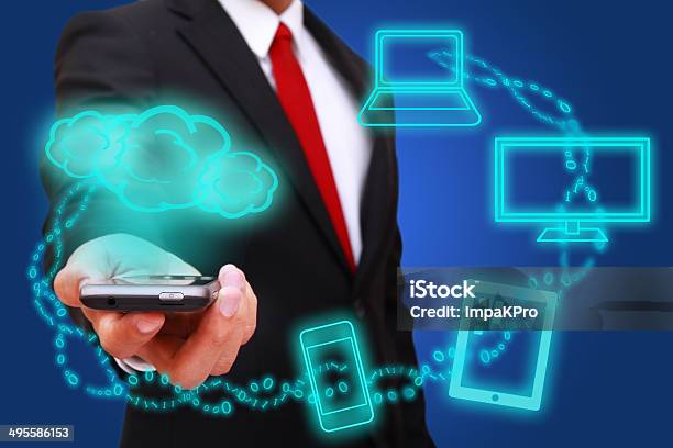 Cloud Computing Concept Stock Photo - Download Image Now - Adult, Adults Only, Business