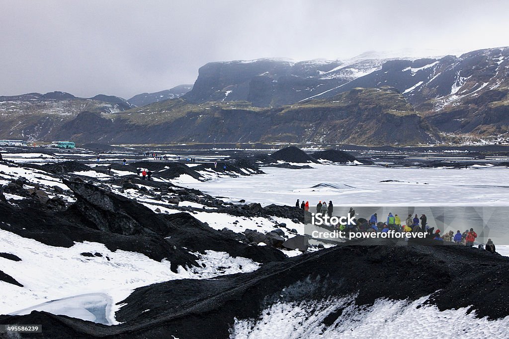 氷河ハイキング-Mýrdalsjökull、アイスランド - ミルダス氷河のロイヤリティフリーストックフォト