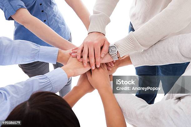 Hands Lying On Each Other Stock Photo - Download Image Now - Group Of People, Oath, Adult