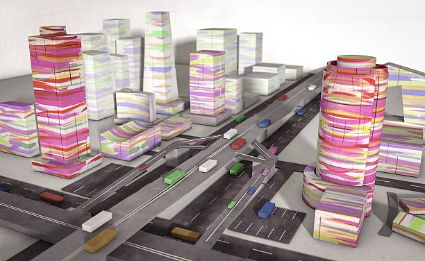 istock paper colorful city with machines 495587863