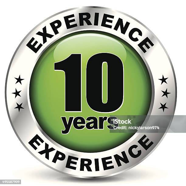Ten Years Experience Stock Illustration - Download Image Now - Service, Agreement, Anniversary