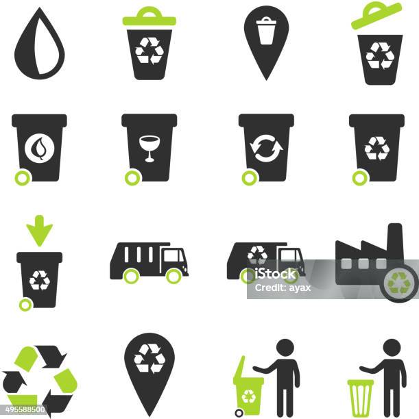 Garbage Simply Icons Stock Illustration - Download Image Now - Icon Symbol, Wheeled Garbage Can, 2015