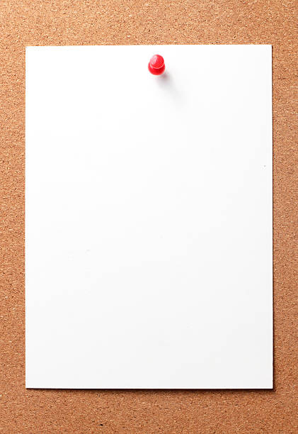 istock blank white paper pin on the corkboard 495588589