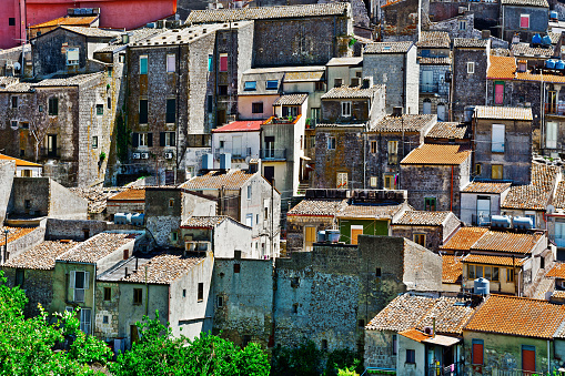View to Historic Center City of Mussomeli in Sicily