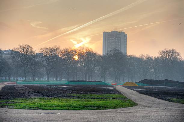 Sunrise at Hyde Park - London stock photo