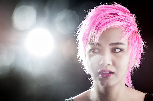 istock Portrait pretty young pink hair 495590706