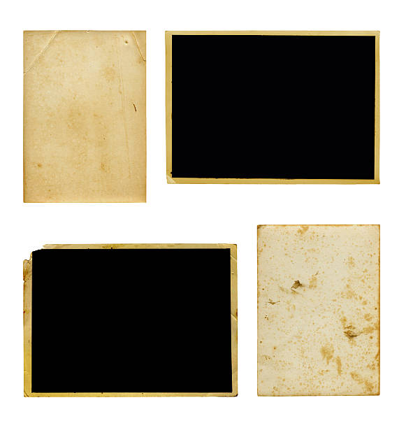 istock Set of  old photo paper texture isolated on white background 495590949