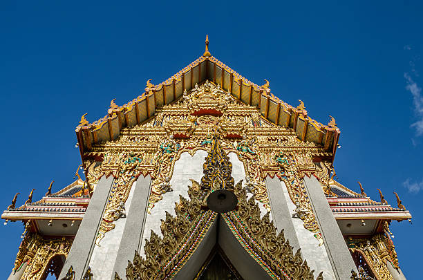 Temple in Bangkok Thailand with beautiful art. stock photo