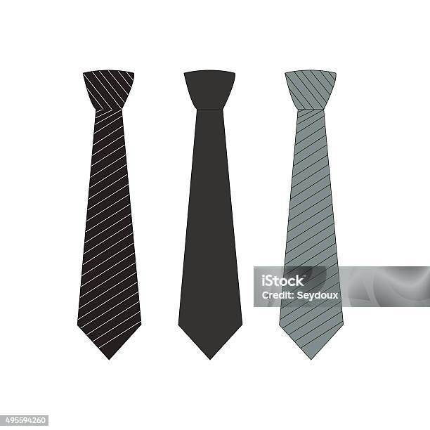 Vector Tie Icon Symbol Set Stock Illustration - Download Image Now - Necktie, Tying, Vector