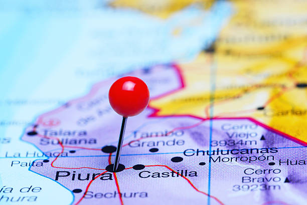 istock Piura pinned on a map of America 495601052