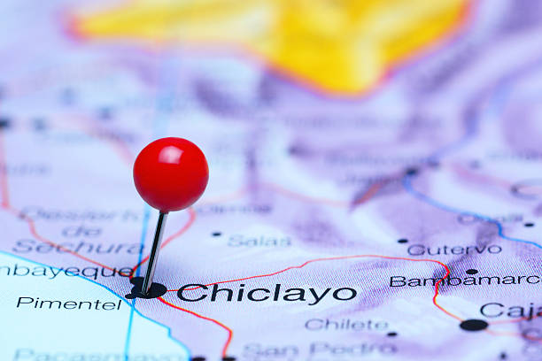 istock Chiclayo pinned on a map of America 495601142
