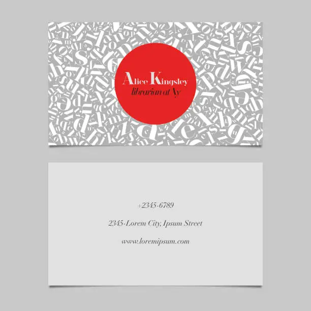 Vector illustration of Elegant vector graphic business card with playful and colorful theme