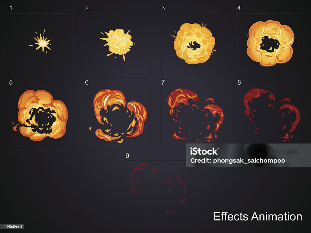 Plot Explode Explode Effect Animation Stock Illustration - Download Image Now - Art ...