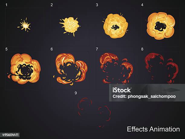 Exploding If Explode Effect Animation Stock Illustration - Download Image Now - Art ...