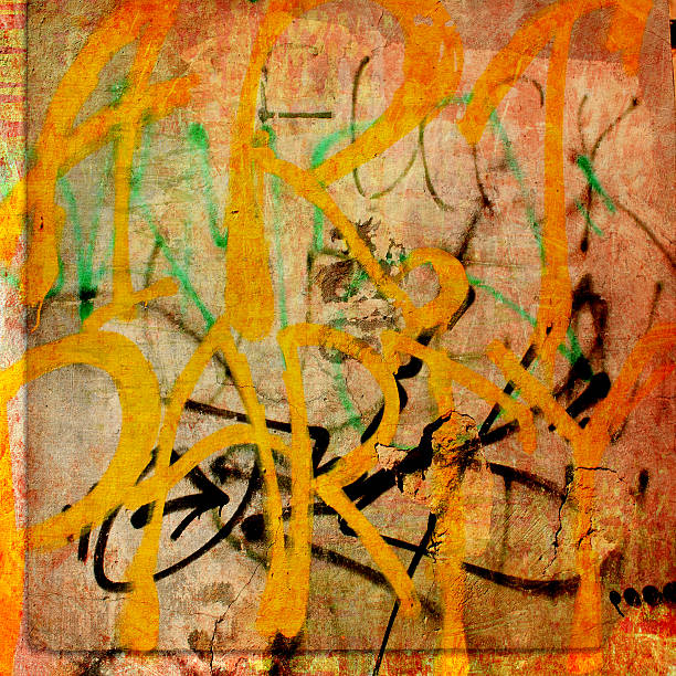 istock Plain text in style of graffiti on  old plastered wall 495604863