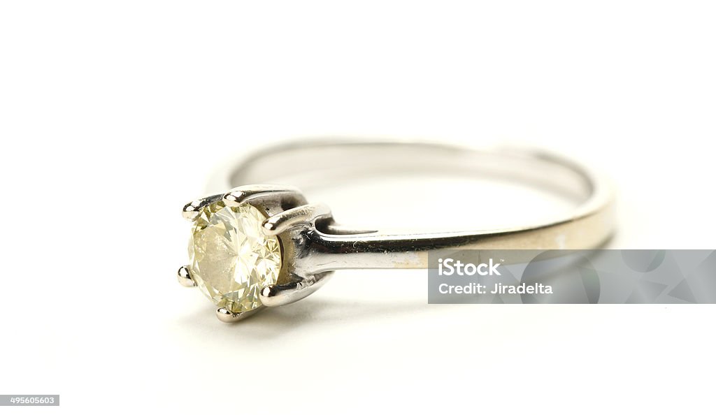 Diamond Ring Closeup Diamond Ring on White background Collection Stock Photo