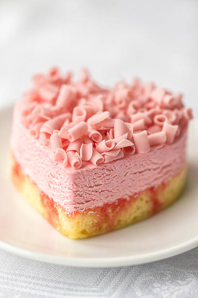 Heart Shaped Strawberry Mousse Cake