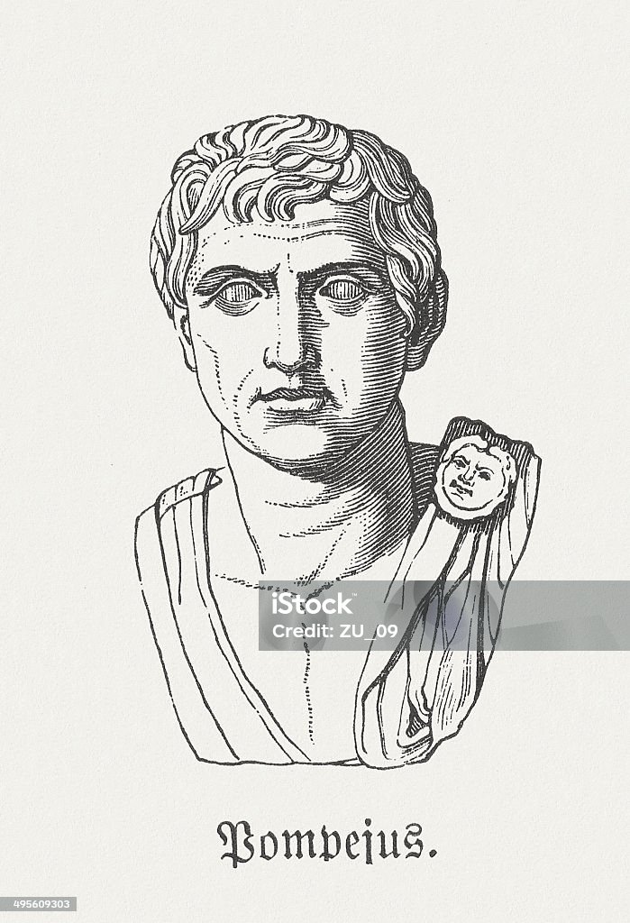 Pompey - Lizenzfrei Pompeiussäule Stock-Illustration