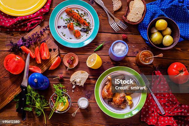 Table Setting Stock Photo - Download Image Now - Crockery, Duck - Bird, Duck Meat