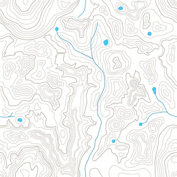Vector illustration of Abstract Topographic Map - Seamless Pattern