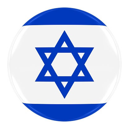 Close up of Israeli flag.