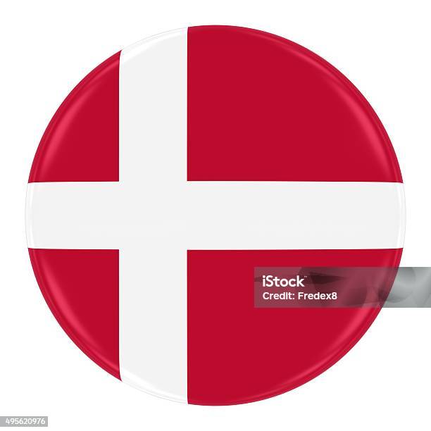 Foto de Bandeira Dinamarquesa Crachá e mais fotos de stock de Bandeira - Bandeira, Botão - Artigo de costura, Dinamarca