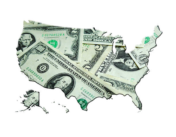 istock map of USA made from dollars 495624562