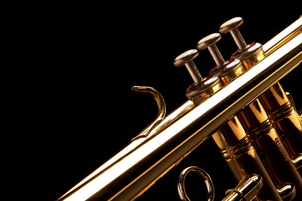 istock Trumpet on black background 495625216