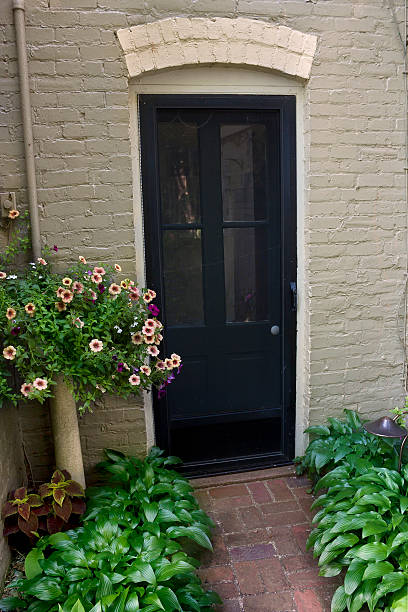 istock Pretty garden path leading to door 495625377