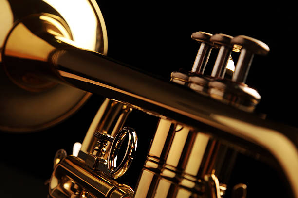 istock Trumpet on black background 495625392