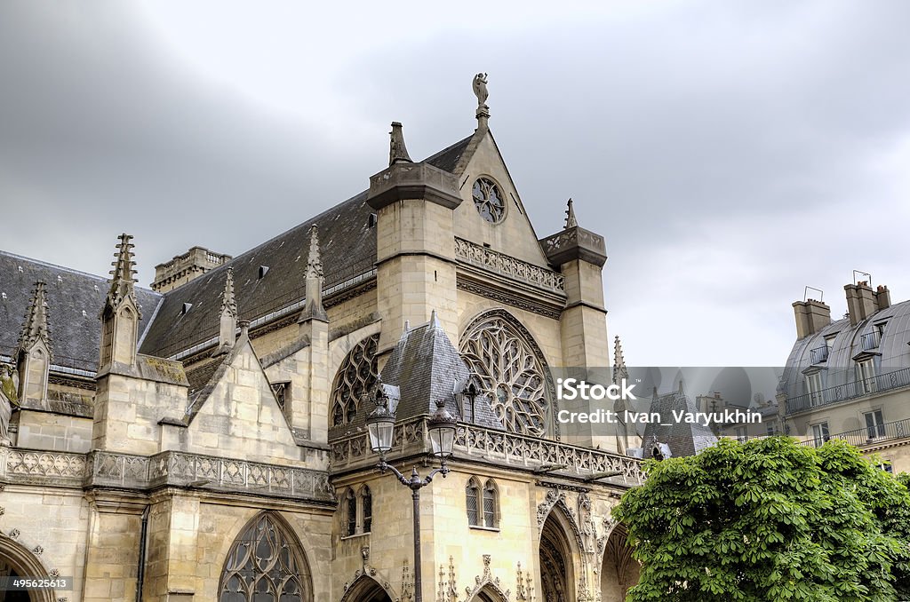 Saint Germain l'Auxerrois Church near Louvre Museum. Paris, France Musee du Louvre Stock Photo