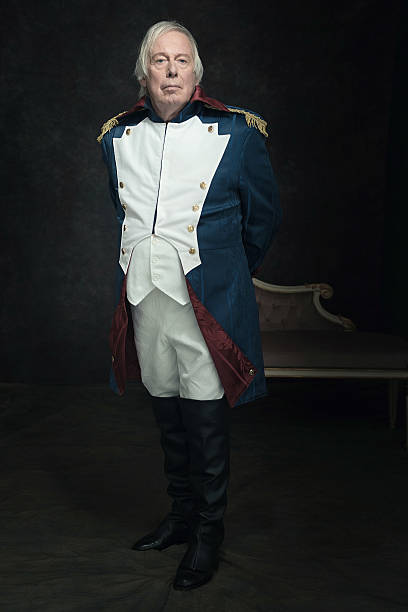 istock Official portrait of senior man dressed in historical emperor costume. 495625708