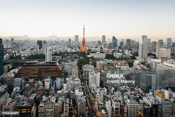 Tokyo Tower Cityscape View Stock Photo - Download Image Now - Architecture, Asia, Building Exterior