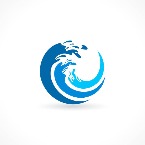 water wave splash icon water wave splash design in vector format breaking wave stock illustrations