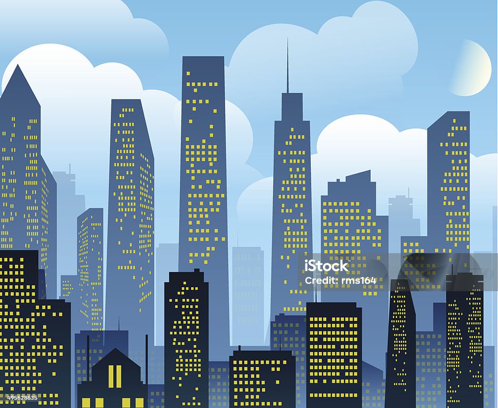 Cartoon City Background Stock Illustration - Download Image Now -  Architecture, Clip Art, Computer Graphic - iStock