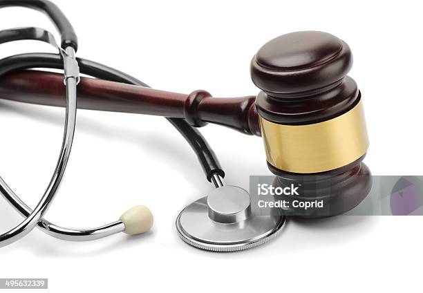 Stethoscope And Gavel Stock Photo - Download Image Now - Healthcare And Medicine, Medical Exam, Doctor