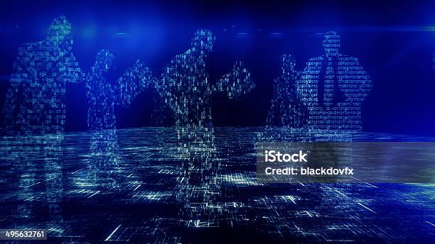 Global Business Big Data Stock Photo - Download Image Now - Computer Language, Crowd of People, Spectator