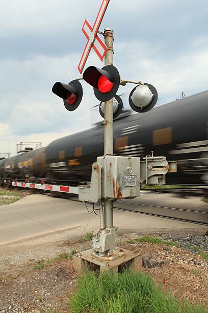 Rail Crossing stock photo