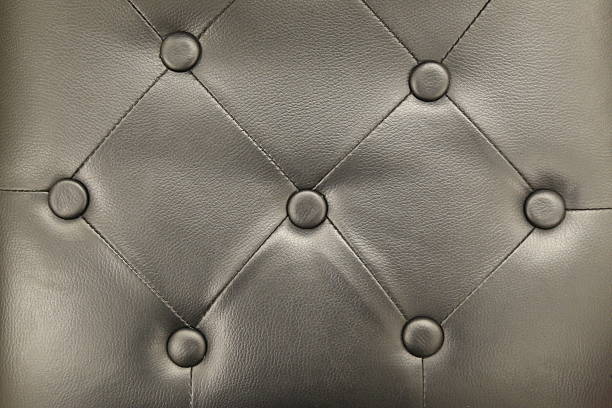 istock Black color of sofa seamless leather texture background. 495639342