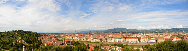 firenze, italia vista panoramica - renaissance florence italy piazza duomo italy foto e immagini stock
