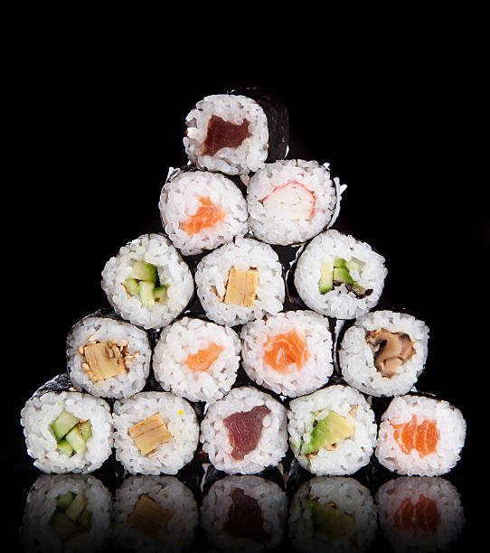 istock Japanese seafood sushi set 495648563